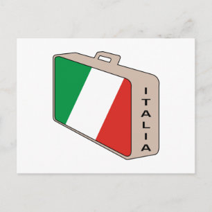 Italia Luggage Postcard