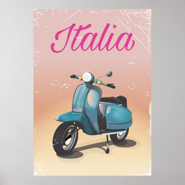 Italia Scooter travel poster (Front)