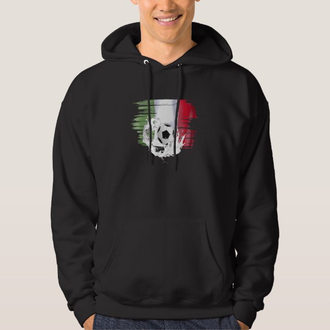 Italia Soccer Calcio Azzurri Italy Hoodie (Front)