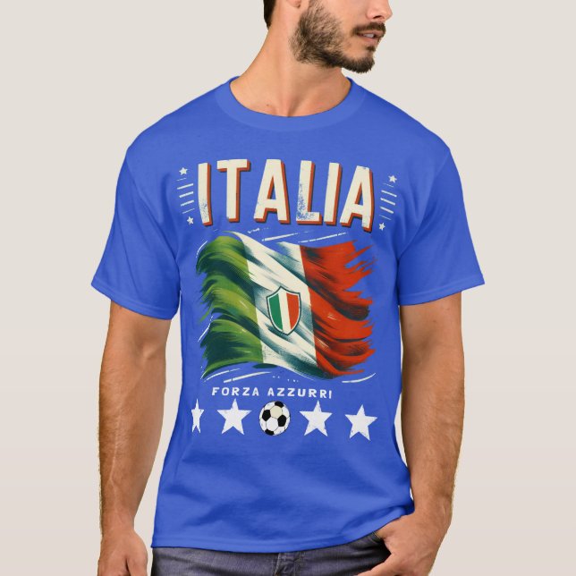 Italia Soccer Forza Azzurri  T-Shirt (Front)