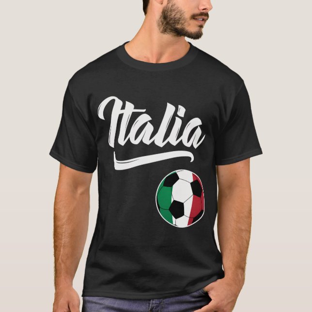 Italia Soccer Italy Flag Italian Football Italiano T-Shirt (Front)