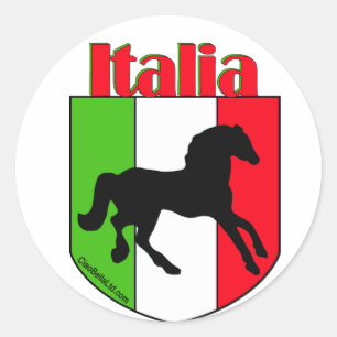 Italia Stallion Crest Classic Round Sticker