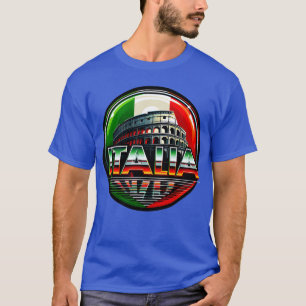 Italia (The Colosseum with Italian flag)  T-Shirt