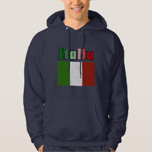 Italia Vintage Flag Hooded Sweatshirt