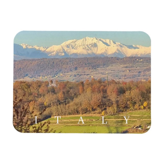 Italian Alps view fridge magnet (Horizontal)