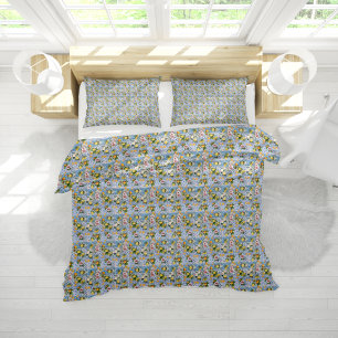 Italian Amalfi blue white tiles lemons Pillowcase