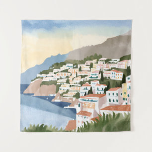Italian Amalfi Coast Italy Mediterranean  Tapestry