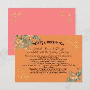 Italian Amalfi Coastal Oranges Detail Info Card
