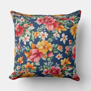 Italian Amazing Summer Bright Floral Pattern Cushion