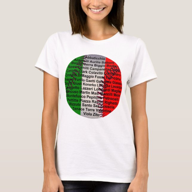 Italian American Baseball Players T-Shirt (Front)