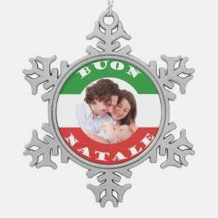 Italian-American Family Photo Christmas Ornament