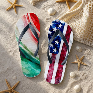 Italian American Flag gift for women man Thongs