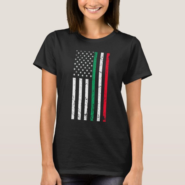 Italian American Flag Italian American Pride 4th O T-Shirt (Front)