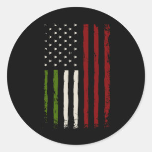 Italian American Flag Italy Heritage America patri Classic Round Sticker