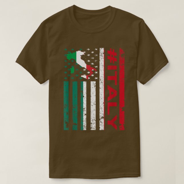 Italian American Flag  Italy USA Pride  T-Shirt (Design Front)