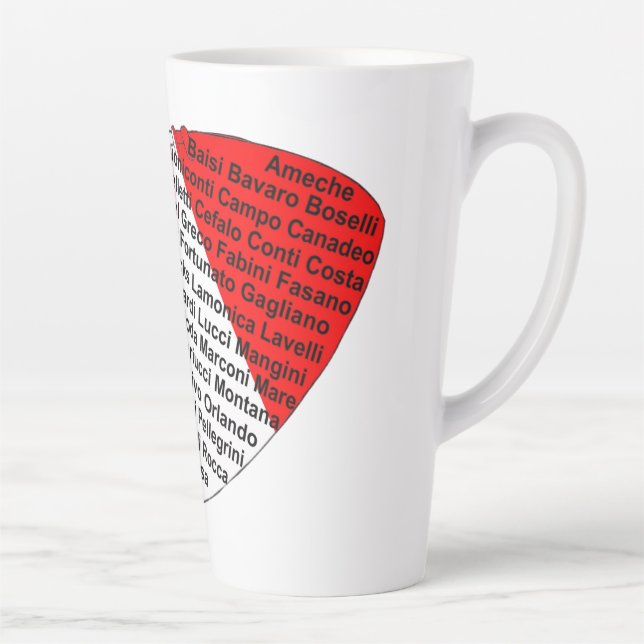 Italian American Football Players Latte Mug (Right)