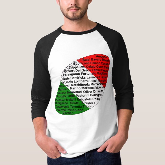Italian American Football Players T-Shirt (Front)