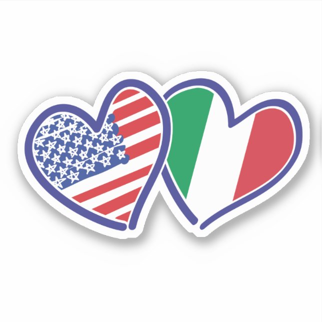 Italian American Heart Flags (Front)