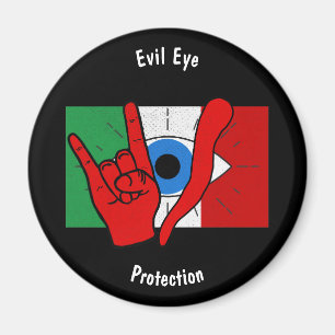 Italian American Italian American Evil Eye il Malo Magnet