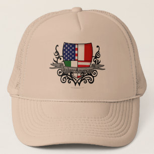 Italian-American Shield Flag Trucker Hat