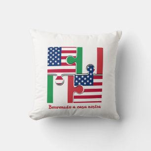 Italian American Welcome Cushion