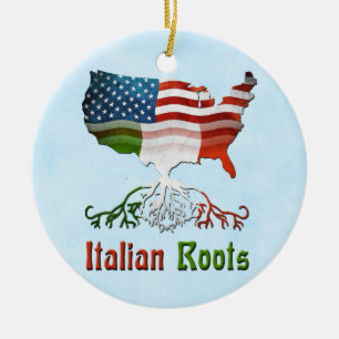Italian Amrican Roots Ceramic Ornament