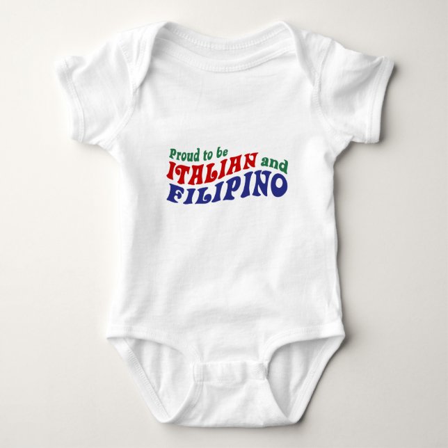 Italian and Filipino Baby Bodysuit (Front)