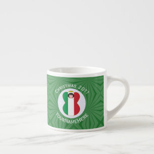 Italian Angel Christmas Flag Personalised  Espresso Cup