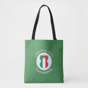 Italian Angel Christmas Flag Personalized Tote Bag