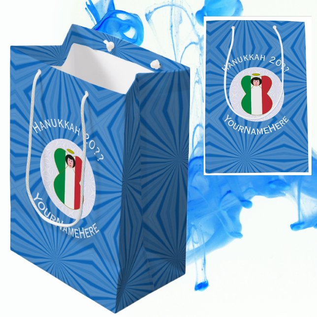 Italian Angel Flag for Hanukkah Medium Gift Bag (Creator Uploaded)
