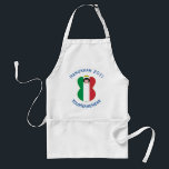 Italian Angel Hanukkah Flag Personalised  Standard Apron<br><div class="desc">Apron for Hanukkah shows an angel dressed in the Italian flag. Above,  on blue letters,  add a holiday or occasion and a year in blue letters. Below,  also in blue letters,  is a place for a name. Great for holiday entertaining.</div>