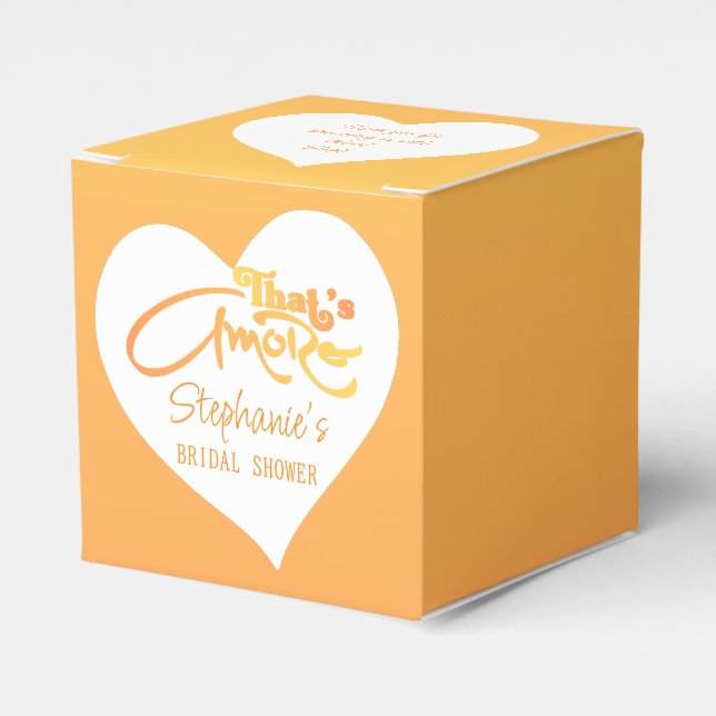 Italian Aperol Cocktail That's Amore Bridal Shower Favour Box (Front Side)