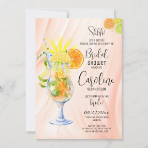 Italian Aperol Spritz Cocktail Bridal Shower Invitation