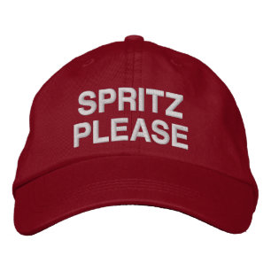 Italian Aperol Spritz Funny Quote Pink Red Custom Embroidered Hat