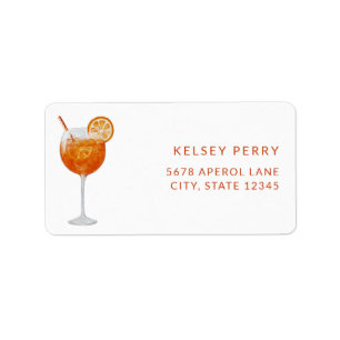 Italian Aperol Spritz Return Address Labels