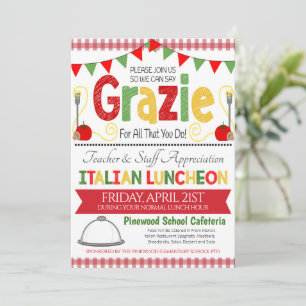 Italian Appreciation Week Invitation