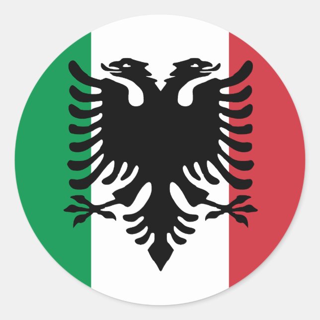 Italian Arberesh, Italy flag Classic Round Sticker (Front)