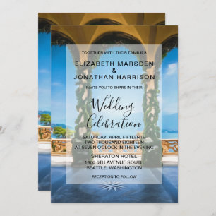 Italian Arches Elegant Formal Wedding Invitation
