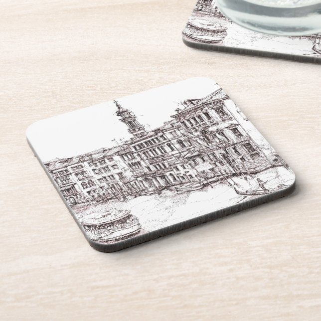 Italian architecture drawings coaster (Left Side)