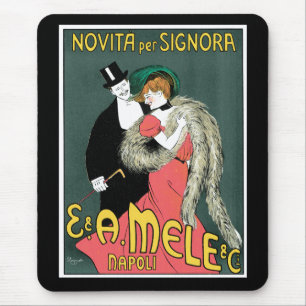 Italian Art Nouveau Fashion Ad Mouse Pad