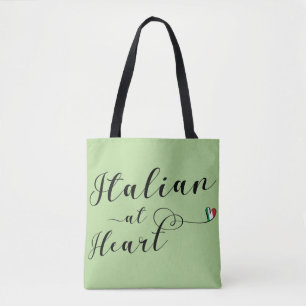 Italian At Heart Grocery Bag, Italy Tote Bag