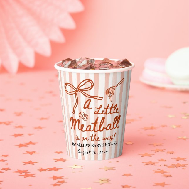 Italian Baby Shower Theme Paper Cups (Insitu)