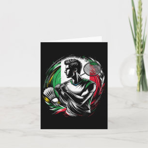 Italian Badminton Player Sportsman Athlete Coach Card