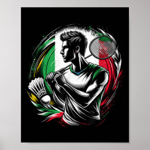Italian Badminton Player Sportsman Athlete Coach Poster