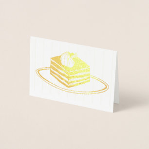 Italian Bakery Classic Tiramisu Dessert Food Foil Card
