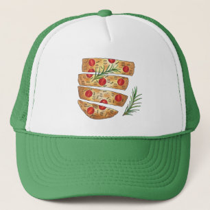 Italian Bakery Focaccia Olive Oil Bread Tomatoes Trucker Hat