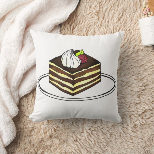 Italian Bakery Tiramisu Dessert Cake Slice Food Cushion (Blanket)