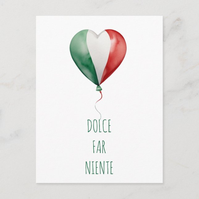 Italian Balloon Dolce Far Niente  Postcard (Front)