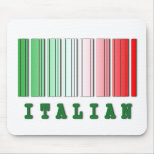 italian barcode design mouse pad