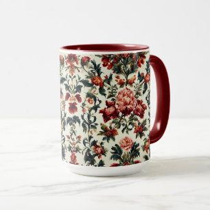 Italian Baroque. Chic Flowers and Leaves Mug